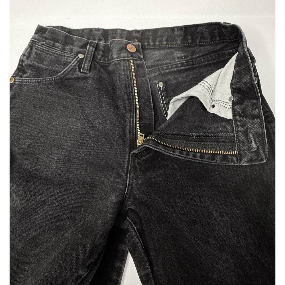 Wrangler Black Jeans 13MWZWK Mens Sz 30x32 Cowboy Cut Original Fit Work Vintage - Picture 7 of 11